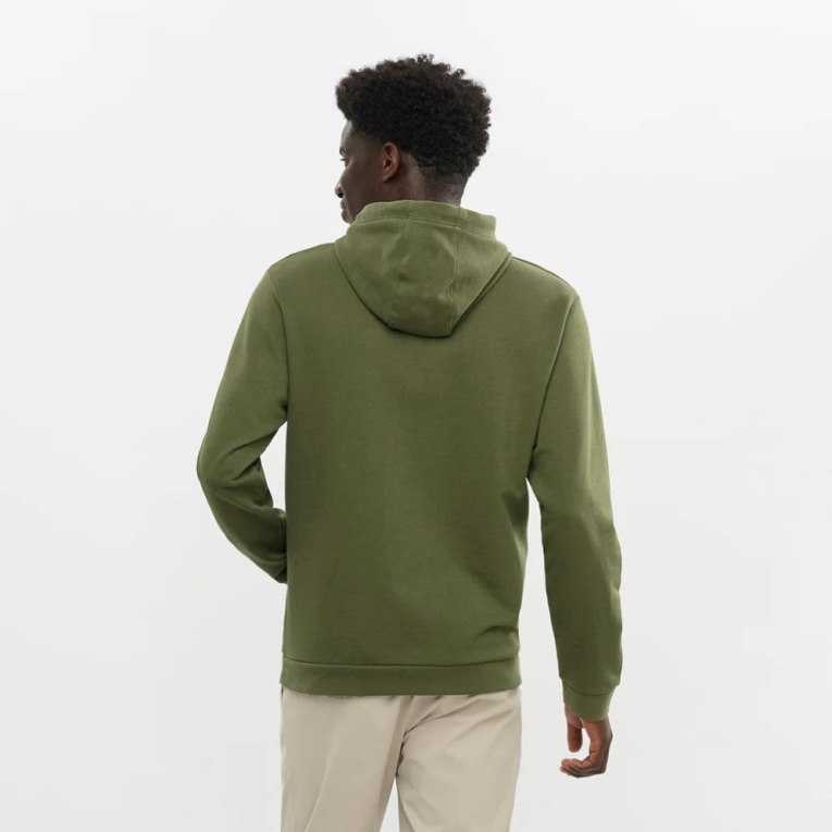 Olive Salomon Outlife Logo Summer Men's Hoodie | PH 43801R